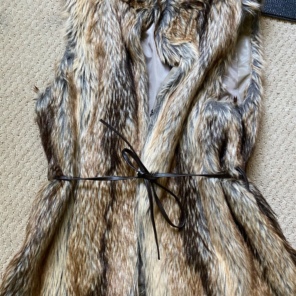 Faux fur vest
